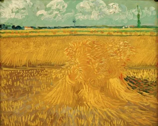 Weizenfeld mit Kornbündel